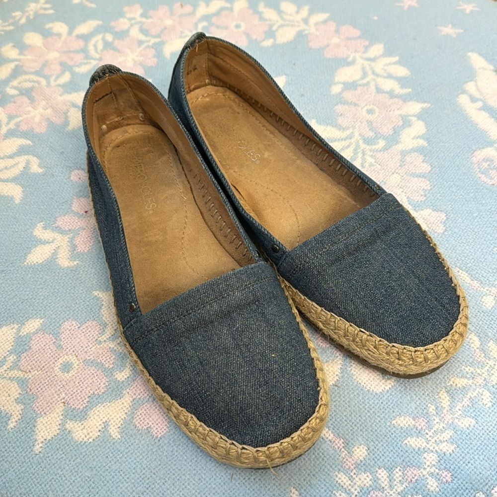 Aerosoles Sz 10 Denim Jute Loafer